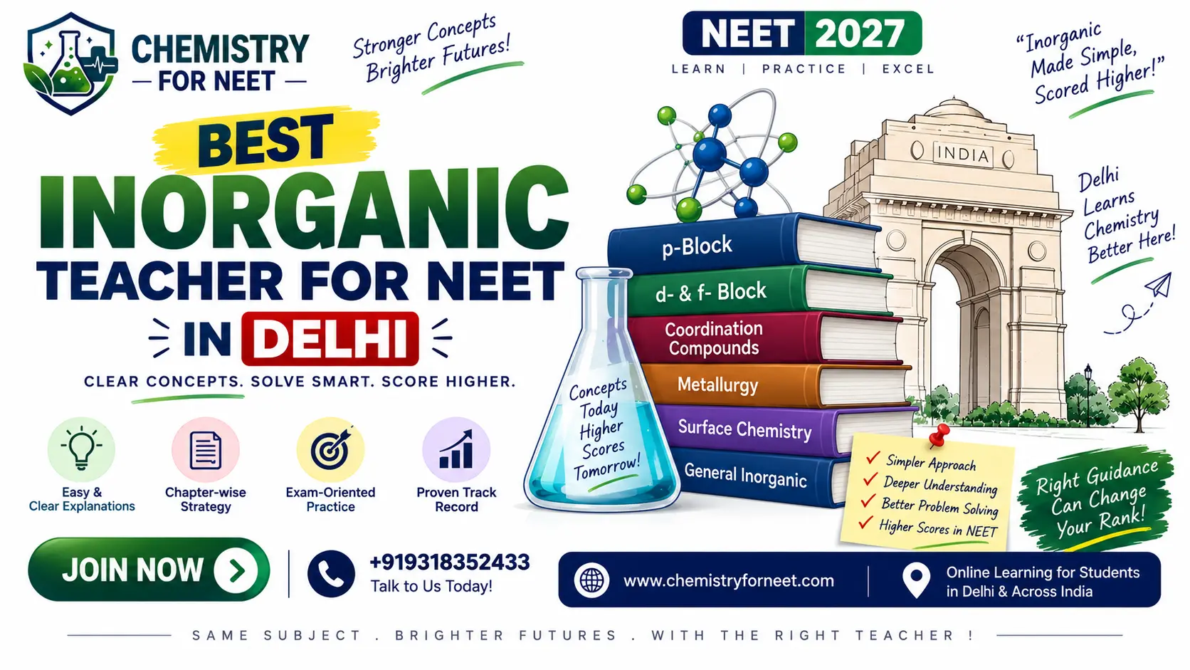 Best Inorganic Chemistry Teacher for NEET in Delhi