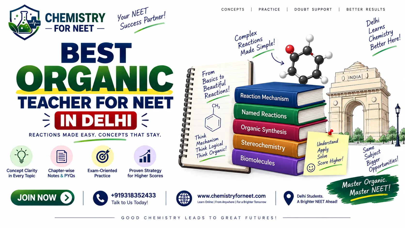 Best Organic Chemistry Teacher for NEET in Delhi